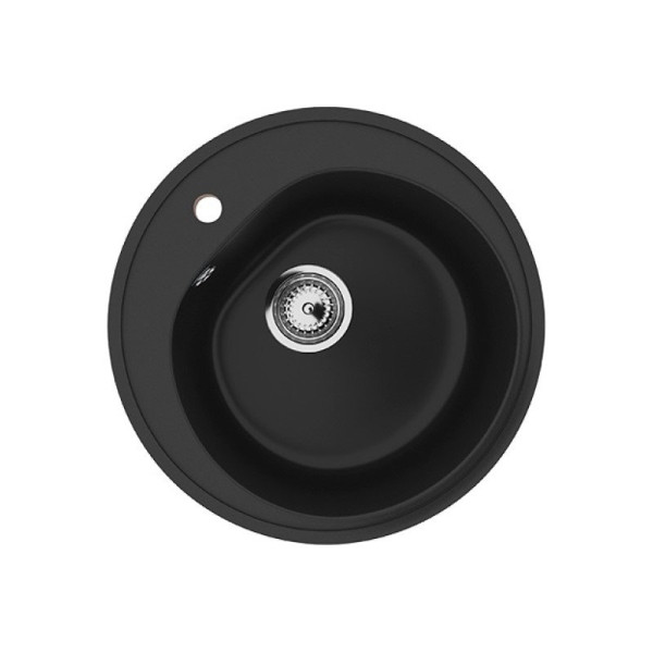 Кухонная мойка Ulgran U-101-344, ультра-черный. Фото 1