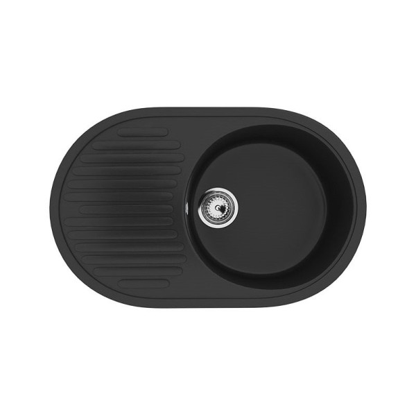 Кухонная мойка Ulgran U-107-344, ультра-черный. Фото 1