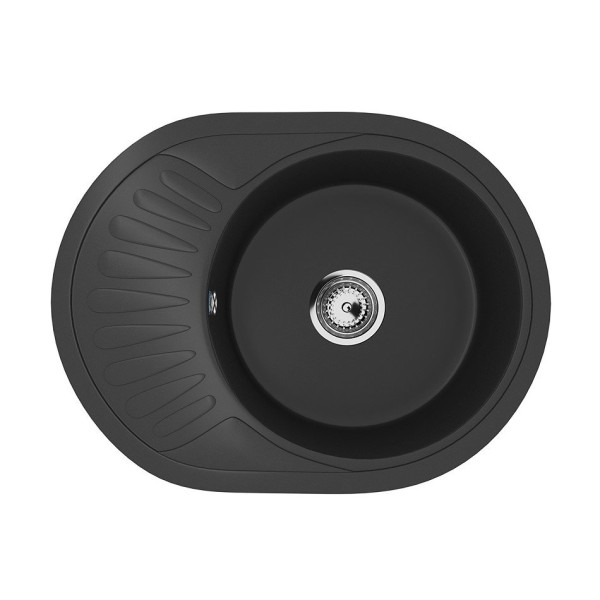 Кухонная мойка Ulgran U-107м-344, ультра-черный. Фото 1