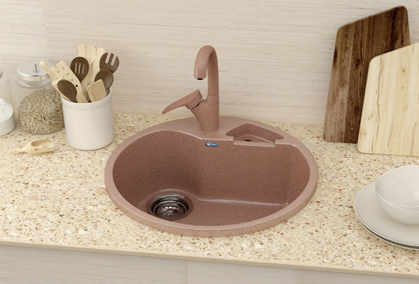 Кухонная мойка Ulgran U-108-307, терракот. Фото 3