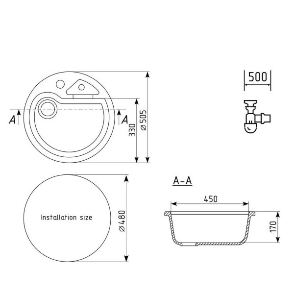 Кухонная мойка Ulgran U-108-328, бежевый. Фото 2