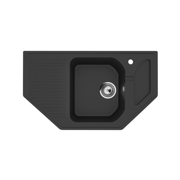 Кухонная мойка Ulgran U-109-344, ультра-черный. Фото 1