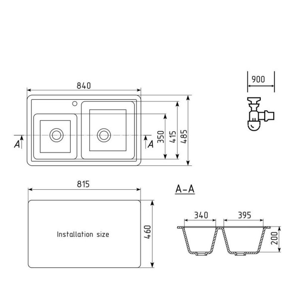 Кухонная мойка Ulgran U-200-302, песочный. Фото 2