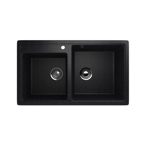 Кухонная мойка Ulgran U-200-308, черный. Фото 1