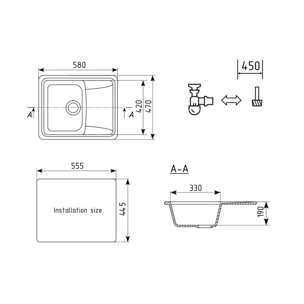 Кухонная мойка Ulgran U-201-302, песочный. Фото 2