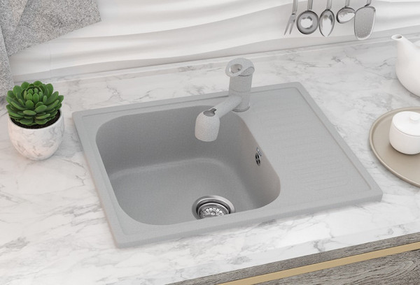 Кухонная мойка Ulgran U-202-310, серый. Фото 3