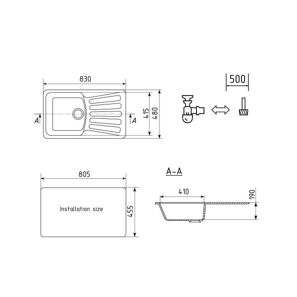 Кухонная мойка Ulgran U-203-307, терракот. Фото 2