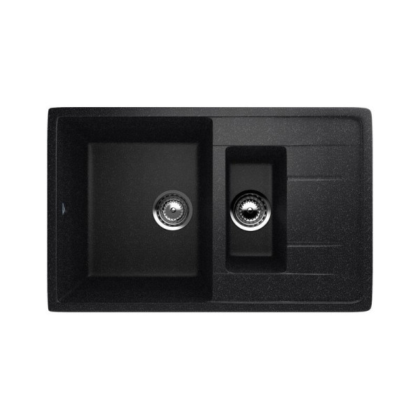 Кухонная мойка Ulgran U-205-308, черный. Фото 1
