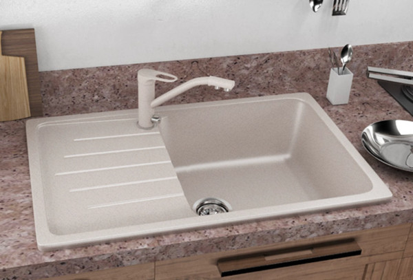 Кухонная мойка Ulgran U-400-302, песочный. Фото 3
