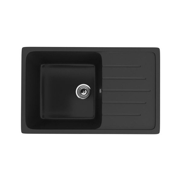 Кухонная мойка Ulgran U-400-344, ультра-черный. Фото 1