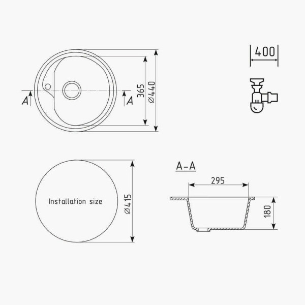 Кухонная мойка Ulgran U-500-302, песочный. Фото 2
