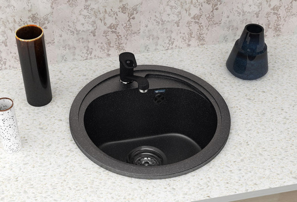 Кухонная мойка Ulgran U-500-308, черный. Фото 3