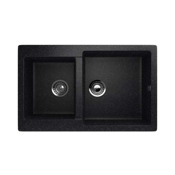 Кухонная мойка Ulgran U-505-308, черный. Фото 1