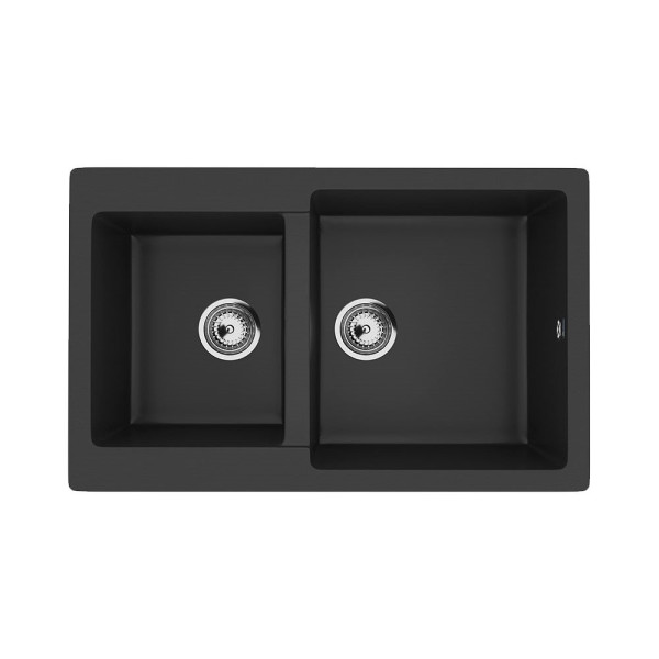 Кухонная мойка Ulgran U-505-344, ультра-черный. Фото 1