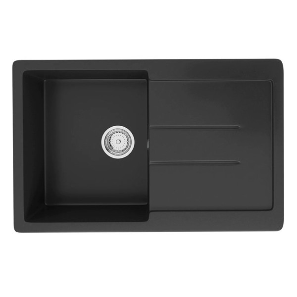 Кухонная мойка Ulgran U-507-344, ультра-черный. Фото 1