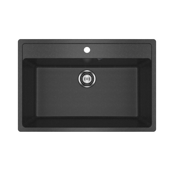 Кухонная мойка Ulgran U-600-308, черный. Фото 1