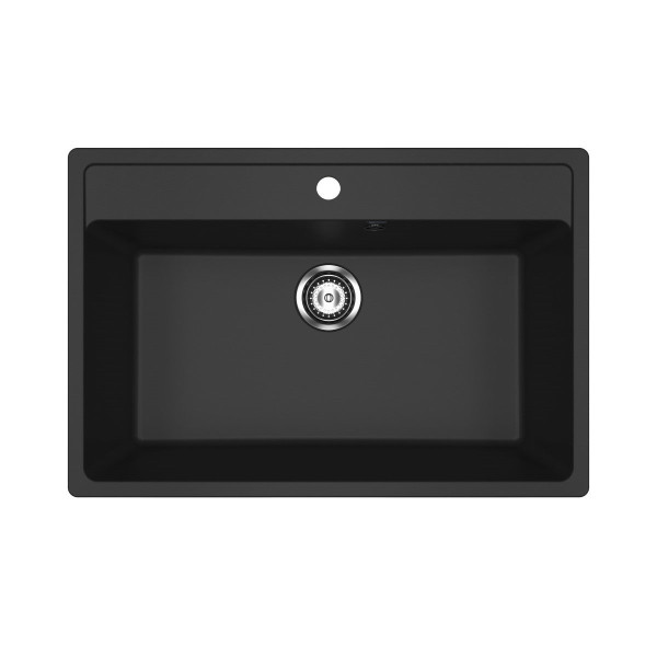 Кухонная мойка Ulgran U-600-344, ультра-черный. Фото 1