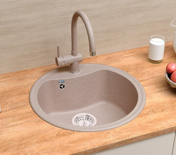 Кухонная мойка Ulgran U-601-302, песочный. Фото 3