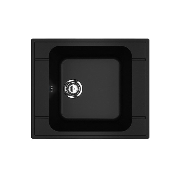 Кухонная мойка Ulgran U-604-344, ультра-черный. Фото 1