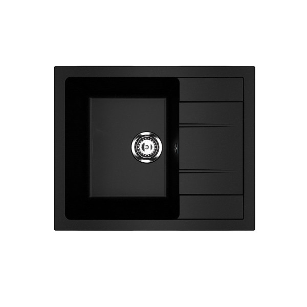 Кухонная мойка Ulgran U-607-344, ультра-черный. Фото 1