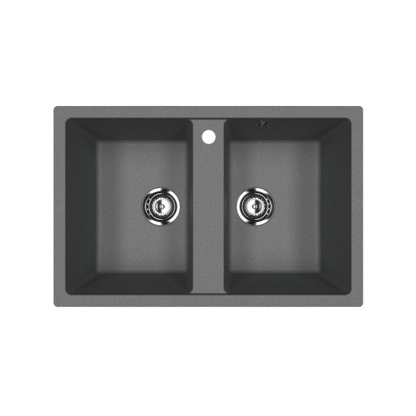 Кухонная мойка Ulgran U-608-343, антрацит. Фото 1