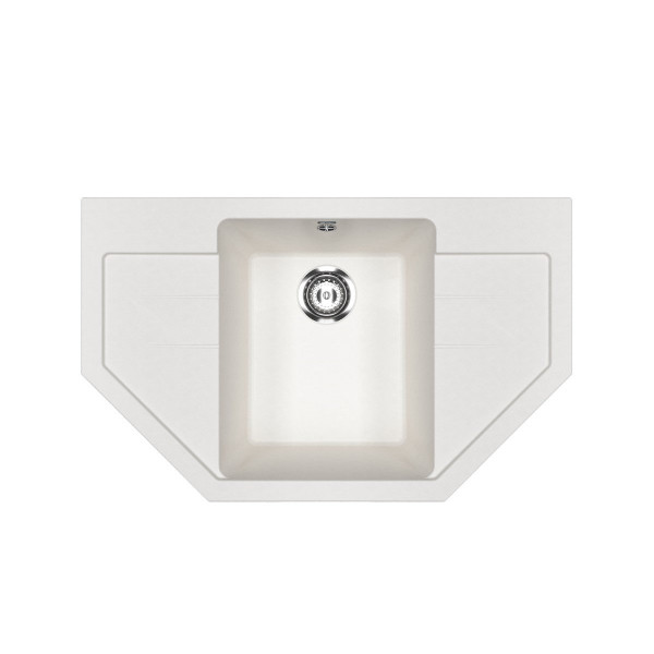 Кухонная мойка Ulgran U-609-341, ультра-белый. Фото 1
