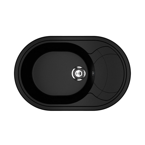 Кухонная мойка Ulgran U-610-344, ультра-черный. Фото 1