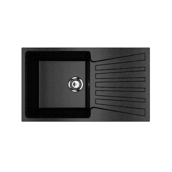 Кухонная мойка Ulgran U-703-308, черный. Фото 1