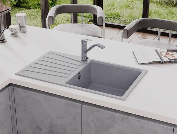 Кухонная мойка Ulgran U-703-342, графит. Фото 3