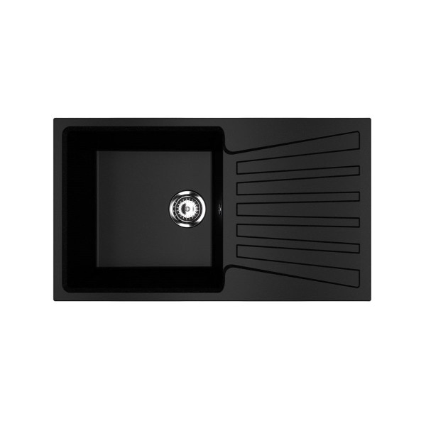 Кухонная мойка Ulgran U-703-344, ультра-черный. Фото 1