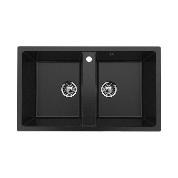 Кухонная мойка Ulgran U-708-308, черный. Фото 1