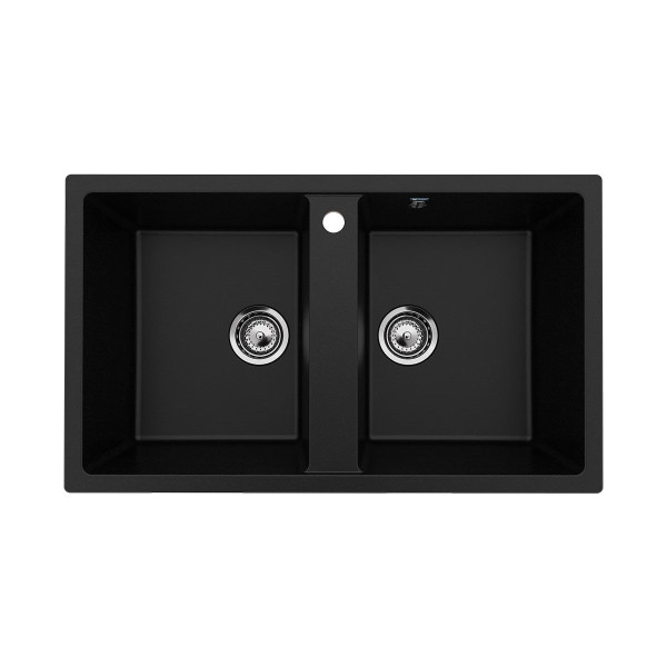 Кухонная мойка Ulgran U-708-344, ультра-черный. Фото 1