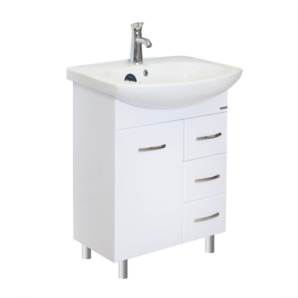 ЛАГУНА/3 Тумба напольная 605х720х320 бел. (подходит умывальник мебельный Лагуна 65). Фото 3