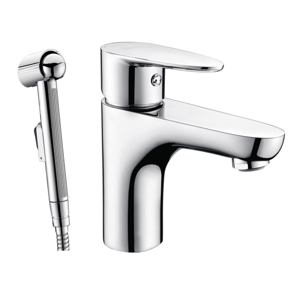 Leine 3508 Смеситель для раковины с гигиенической лейкой. Фото 1