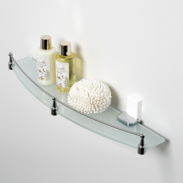 Leine K-5044WHITE (ранее К-5024WHITE) Полка стеклянная с бортиком. Фото 3