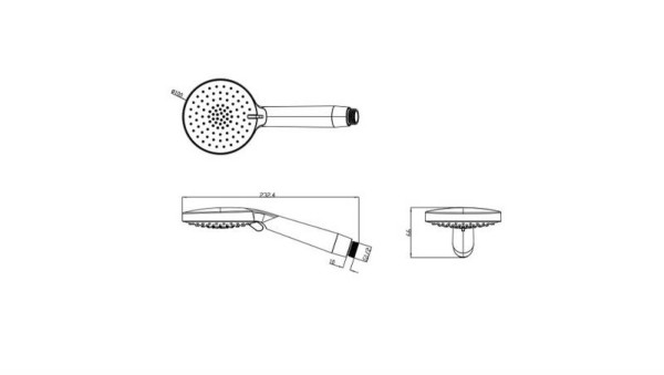 Лейка для душа Bravat 0 P70306CP-WM-ENG, хром. Фото 2