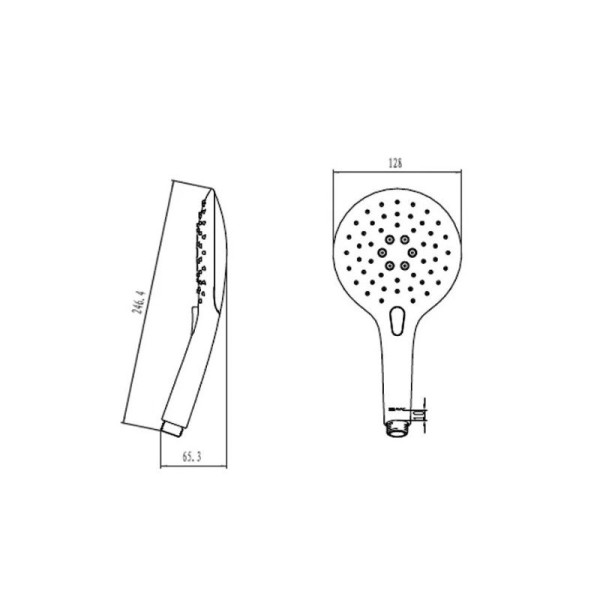 Лейка для душа Bravat FRESH P70142CP-RUS, хром. Фото 2