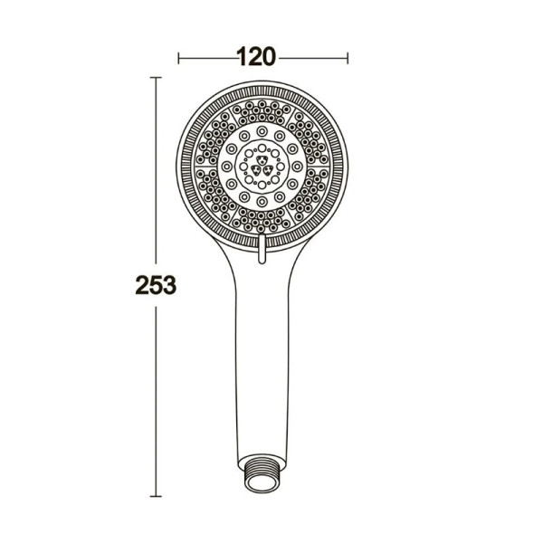Лейка для душа D-Lin D61007, хром. Фото 2