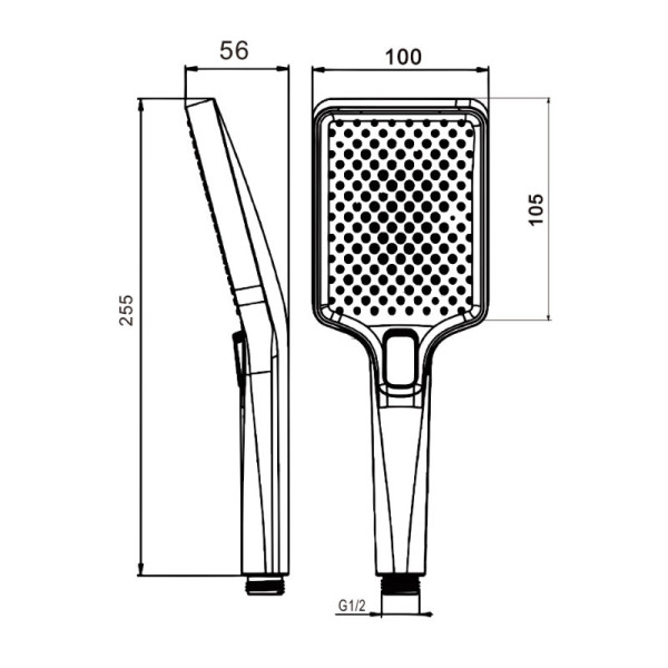 Лейка для душа D-Lin D61041, белый. Фото 2