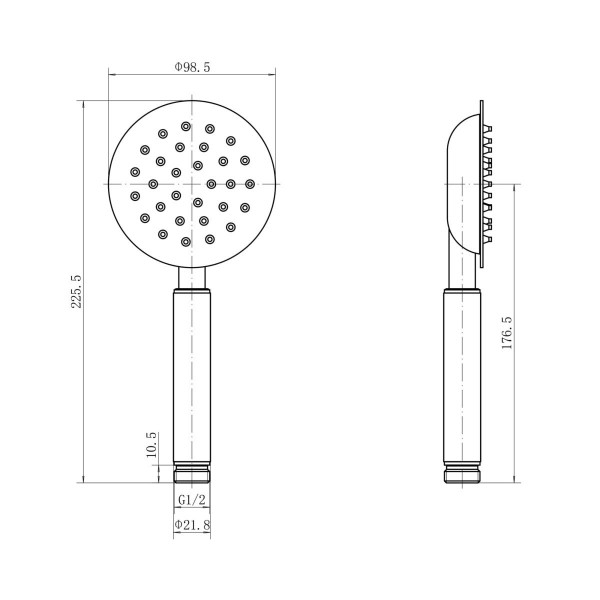Лейка для душа FASHUN A004, сатин. Фото 2