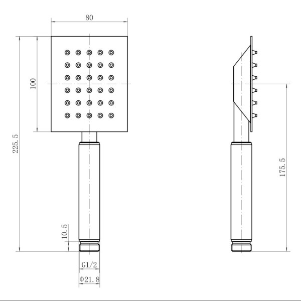 Лейка для душа FASHUN A005-21, бронза. Фото 2