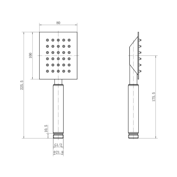 Лейка для душа FASHUN A005, сатин. Фото 2