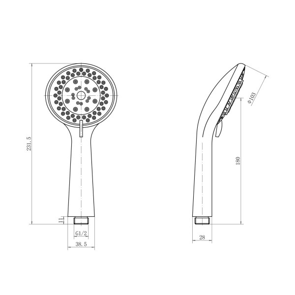 Лейка для душа FASHUN A006, хром. Фото 2