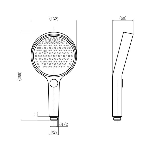 Лейка для душа FASHUN A011-7, черный. Фото 2