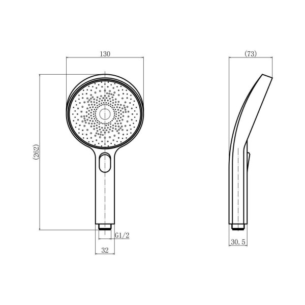 Лейка для душа FASHUN A013-7, черный. Фото 2