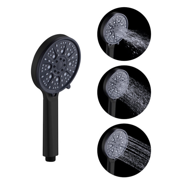 Лейка для душа FASHUN A019-7, чёрный. Фото 3