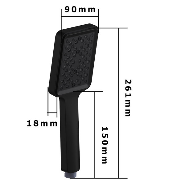 Лейка для душа FASHUN A024-7, чёрный. Фото 2