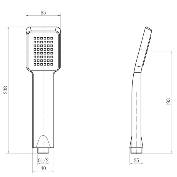 Лейка для душа FASHUN A12-1, хром/чёрный. Фото 2