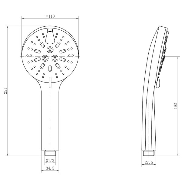 Лейка для душа FASHUN A15-7, чёрный. Фото 2