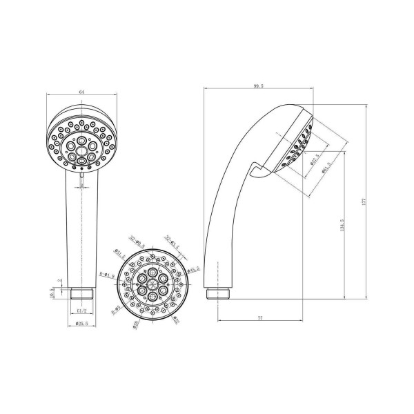 Лейка для душа FASHUN A19-1, хром. Фото 2